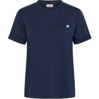 Klassisches Navy T-Shirt mit Herz-Detail
