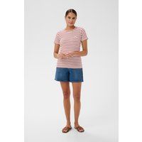 Gestreiftes Kurzarm-T-Shirt aus Baumwolle