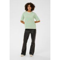 Gestreiftes Loose-Fit Rundhals-T-Shirt