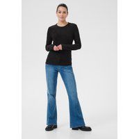 Strukturiertes Langarmshirt in schmaler Passform