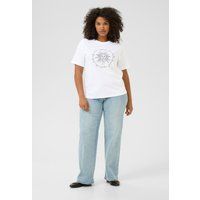 Lockeres Baumwoll-T-Shirt mit Sonnen-Grafik