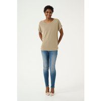 Lockeres Modalmischung-Shirt mit Aufschlag