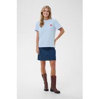 T-Shirt mit Herz-Stickerei