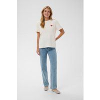 Minimalistisches Baumwoll-T-Shirt mit Herz-Detail