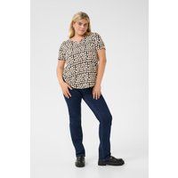 T-Shirt mit Grafikprint und V-Ausschnitt