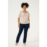 Tailliertes T-Shirt mit Raffung