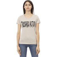 T-Shirt mit V-Ausschnitt und Grafikprint