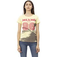 Baumwoll-T-Shirt mit Retro-Grafikdruck