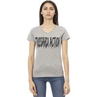 T-Shirt mit V-Ausschnitt und Grafikprint