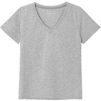 Premium Baumwoll-T-Shirt mit V-Ausschnitt