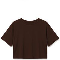 Minimalistisches Cropped-T-Shirt aus Viskose