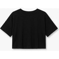 Minimalistisches Oversized Cropped Viscose-T-Shirt