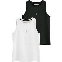 Ärmellose Tanktops im Slim Fit Doppelpack