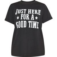 Grafik-T-Shirt mit Slogan und Sternen