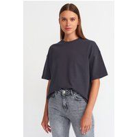 Übergroßes Baumwoll-Crewneck-T-Shirt
