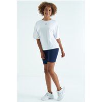Oversized Rundhals-T-Shirt aus Jersey