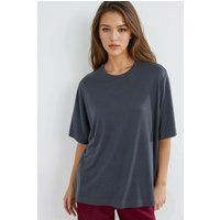 Übergroßes T-Shirt mit Ripp-Struktur