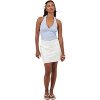 Geripptes Neckholder-Crop-Top
