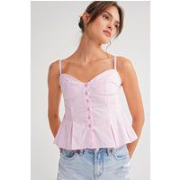 Peplum-Cami mit Herz-Ausschnitt
