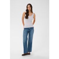 Gestreiftes Rippstrick-Tanktop