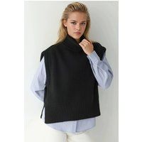 Lässiger Rollkragen-Strickpullunder