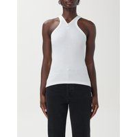 Geripptes Ärmelloses V-Neck Top