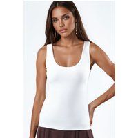 Minimalistisches Tanktop mit U-Ausschnitt