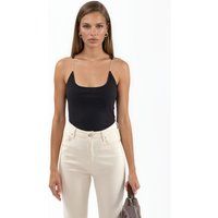 Geripptes Tanktop mit unsichtbaren Trägern