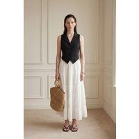 Elegante ärmellose Weste mit Revers