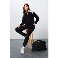 Color-Blocking Fleece-Trainingsanzug-Set