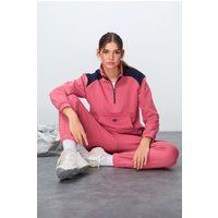 Fleece-Trainingsanzug mit Color-Blocking