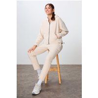 Oversized Fleece-Trainingsanzug mit Reißverschluss