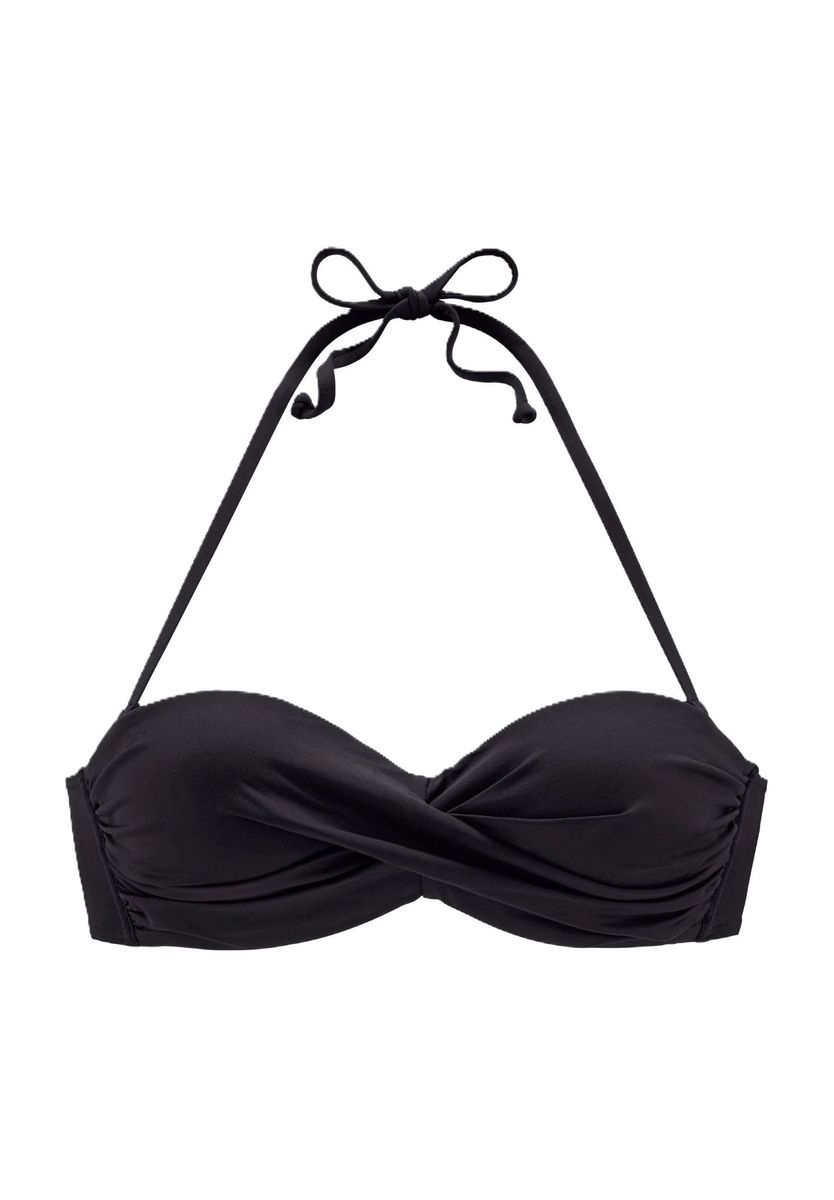 Bandeau-Bikinitop mit Raffung
