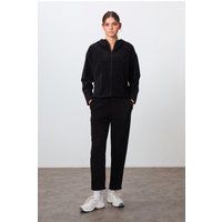Oversized Fleece-Trainingsanzug mit Reißverschluss