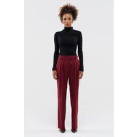Elegante Bundfaltenhose mit hoher Taille