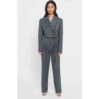 Hochgeschnittene Elegante Bundfalten-Hose