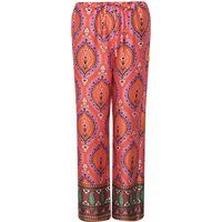 Gemusterte Gerade Hose mit Kordelzug