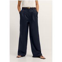 Weite Chinohose mit Bundfalten
