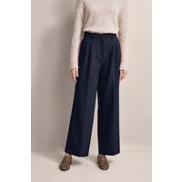 Elegante Bundfaltenhose mit weitem Bein