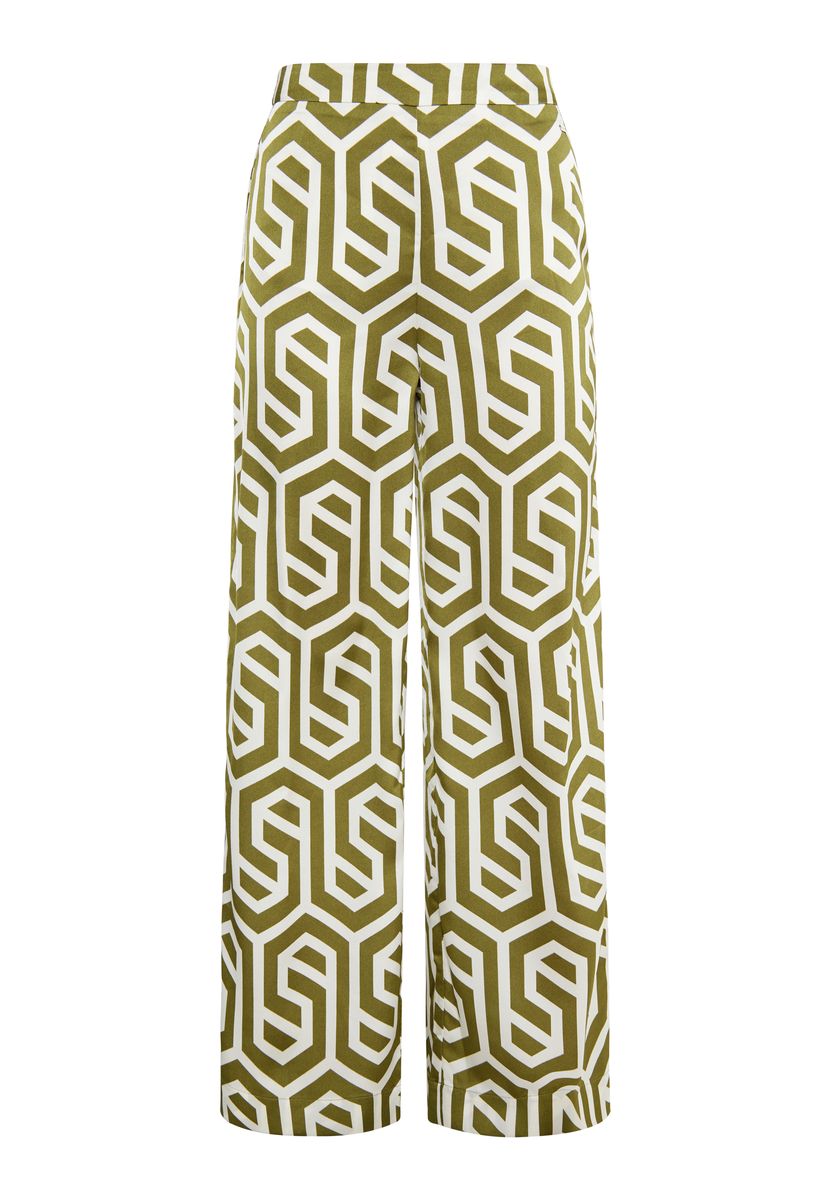 Weite Hose mit geometrischem Muster