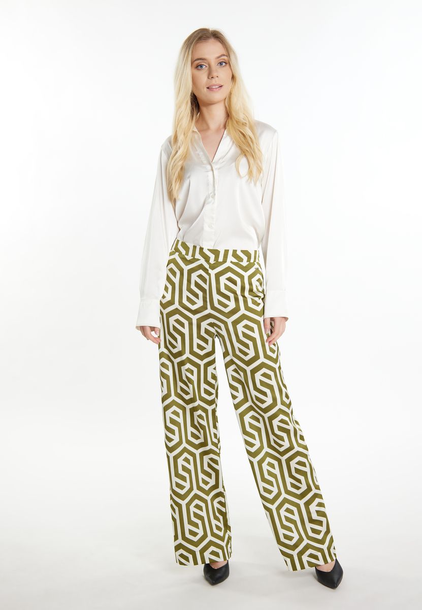 Weite Hose mit geometrischem Muster