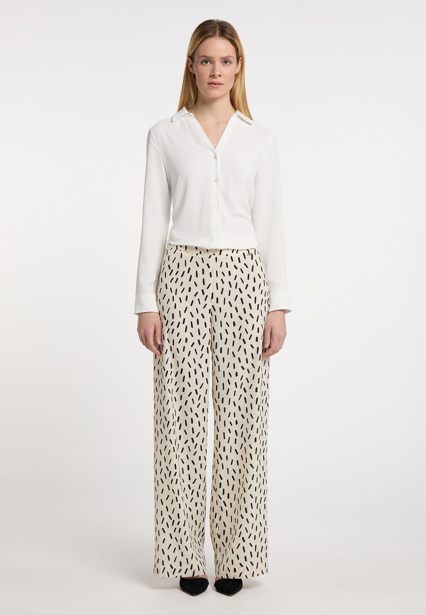 Weit Geschnittene Hose mit Abstract-Print