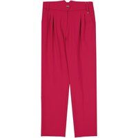 Hochtaillierte Stoffhose mit Bundfalten