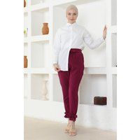 High-Waist Hose mit Schleifendetails