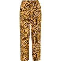 Hose mit abstraktem Muster und weitem Bein