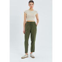 Minimalistische Hochtaillenhose mit Kordelzug