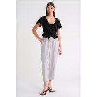 Entspannte Cropped-Hose im Salwar-Stil