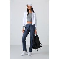 Entspannte Fleece-Jogginghose mit geradem Bein