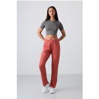 Fleece-Sweatpants mit geradem Bein