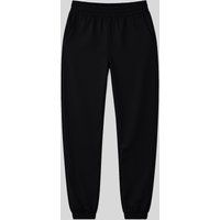 Relaxte Fleece-Jogginghose mit hohem Bund